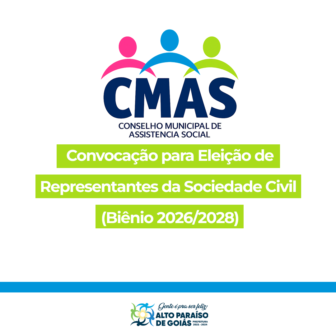 EDITAL Nº 01/2026 – CMAS Convocação para eleição de representantes da sociedade civil (Biênio 2026/2028)