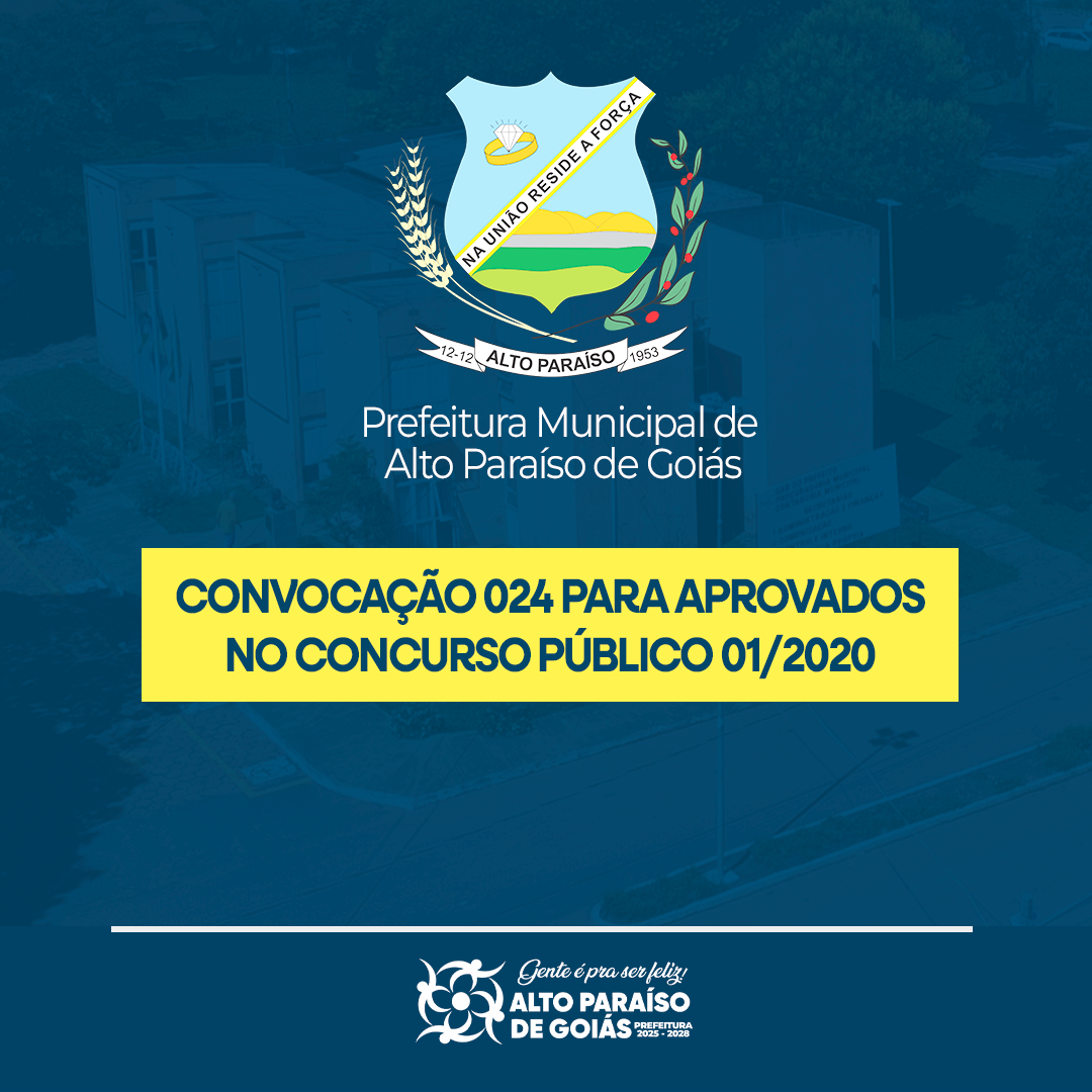 24ª Convocação do Concurso Público regido pelo Edital nº 01/2020