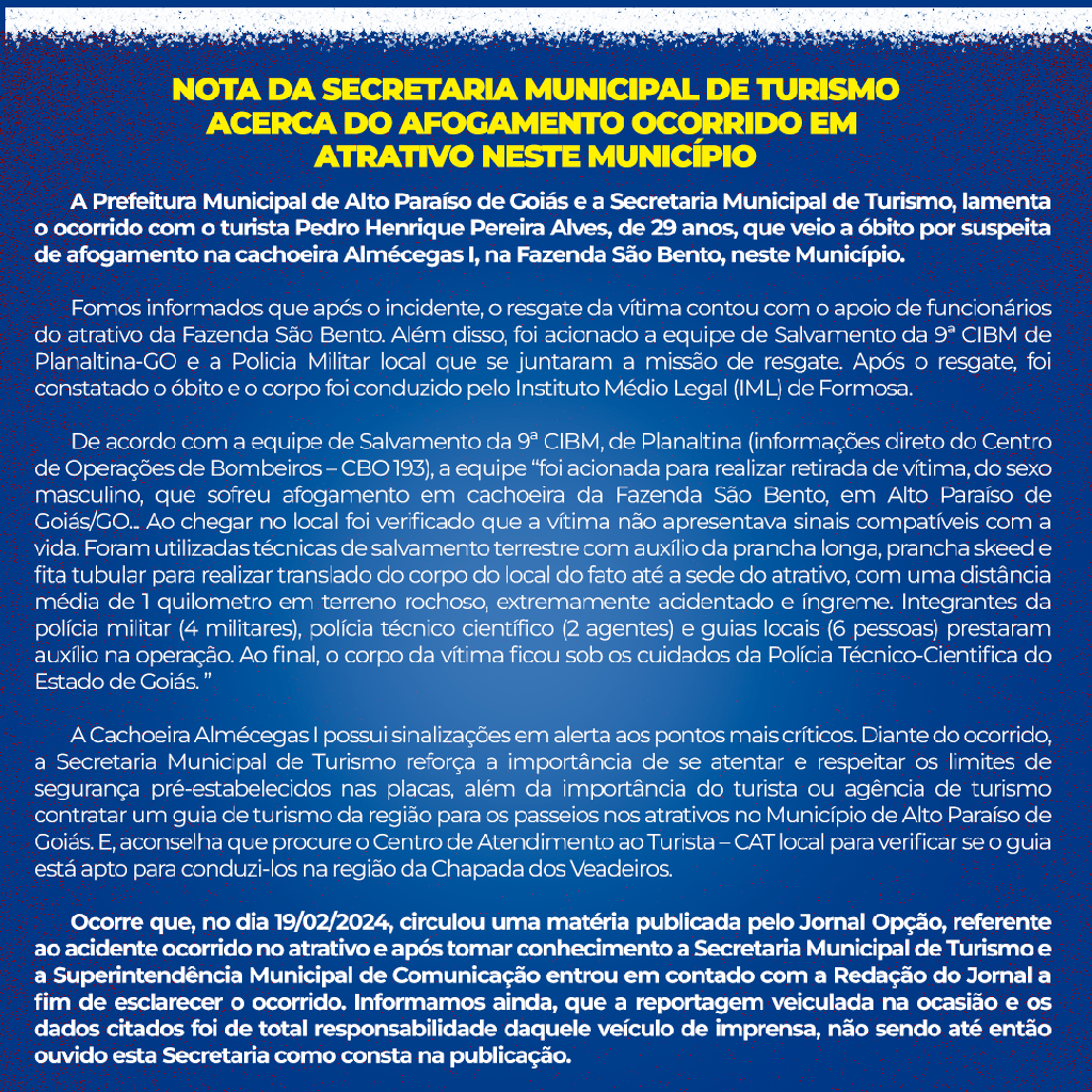 SECRETARIA MUNICIPAL DE TURISMO E DESENVOLVIMENTO ECONÔMICO
